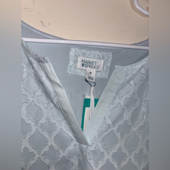 Market & Spruce sleeveless V-neck blouse, Light Blue, Size XXL - Picture 5 of 14